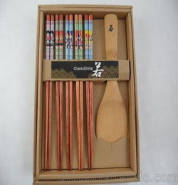 小额批发原木筷子 厂家直销浮世绘木制筷子 天然生漆筷 五色筷